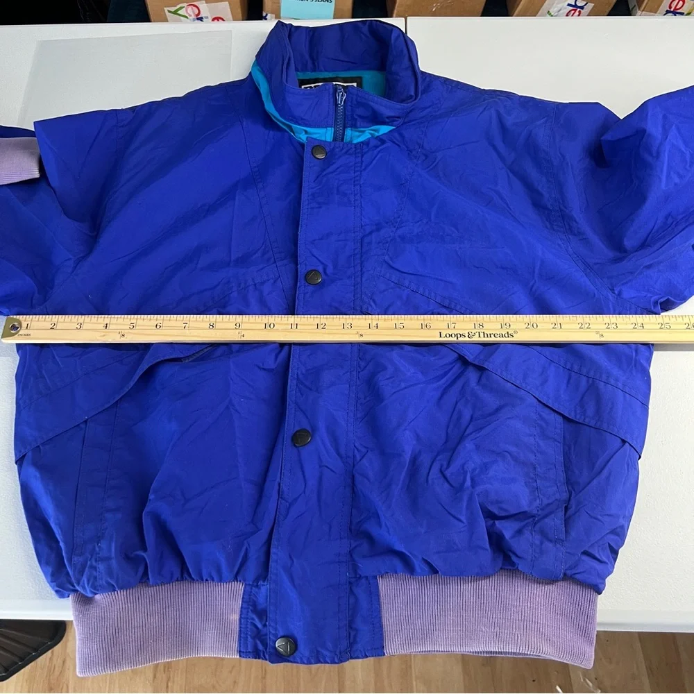 Pacific‎ Trail Vintage Barrier Cloth Jacket Blue Teal Windbreaker Men’s XL 90s